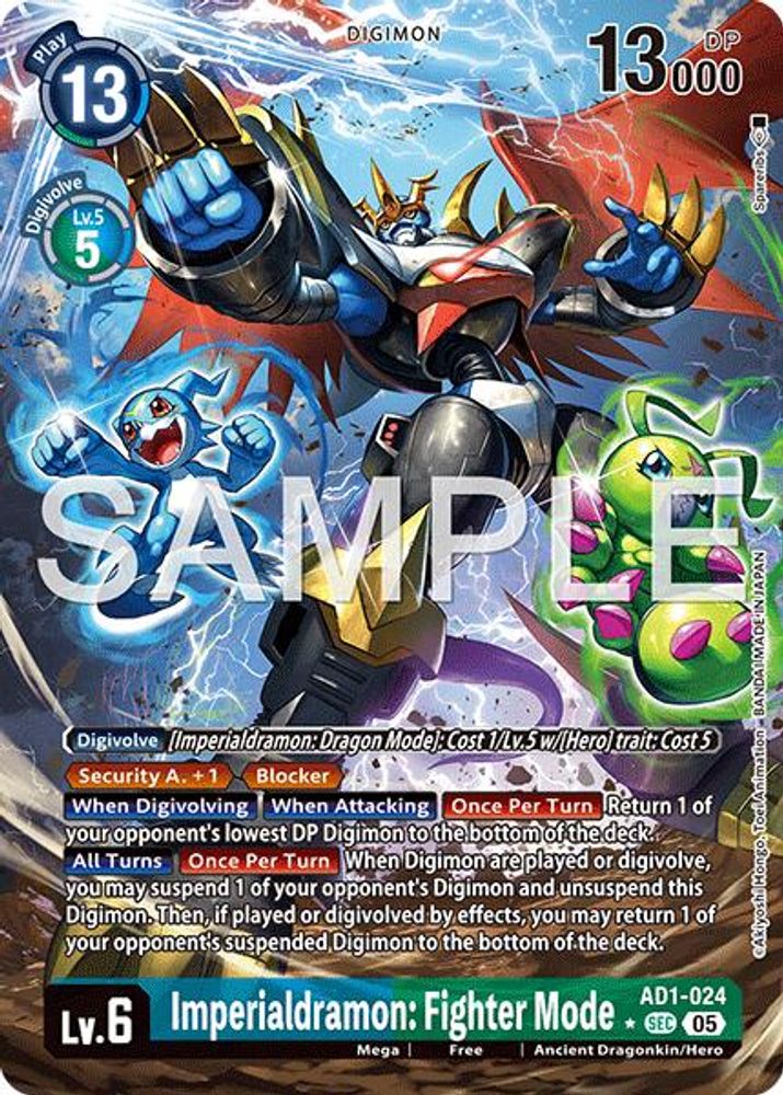 Imperialdramon: Fighter Mode - AD1-024 (Alternate Art) - AD1-024 - Secret Rare