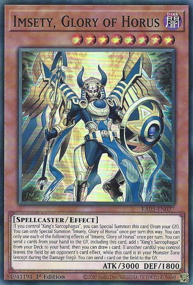 Imsety, Glory of Horus - RA05-EN027 - Super Rare - 1st Edition