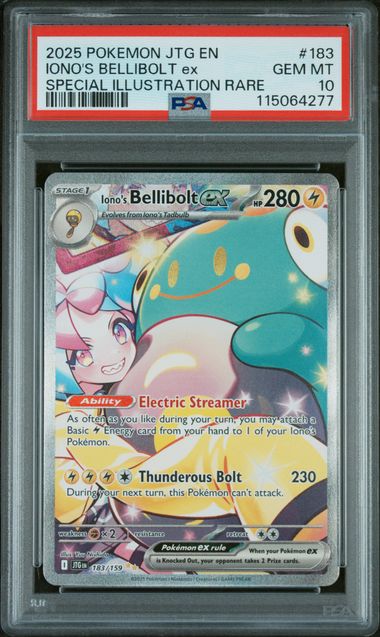 Iono's Bellibolt ex - Journey Together - Special Illustration Rare - PSA 10 GEM MT