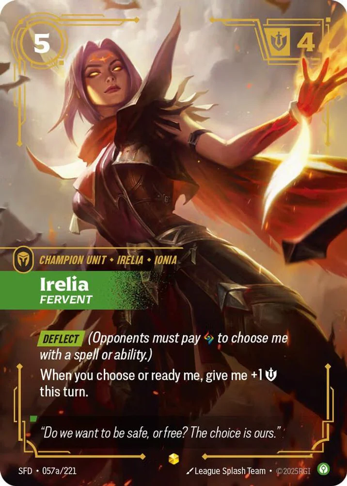 Irelia - Fervent (Alternate Art) - 057a/221 - Showcase
