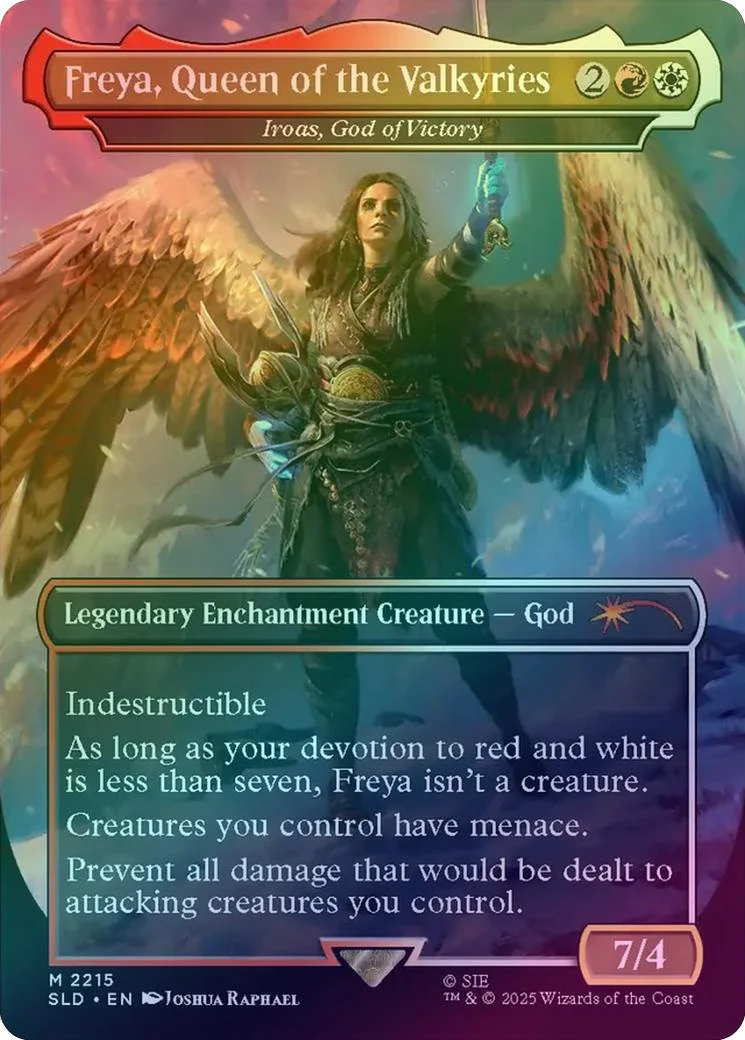 Freya, Queen of the Valkyries // Iroas, God of Victory - God Of War: Norse (Rainbow Foil) (SLD)