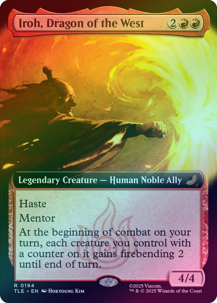 Iroh, Dragon of the West - Extended Art (Foil) (TLE)