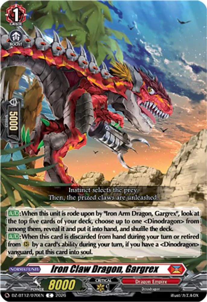 Iron Claw Dragon, Gargrex - DZ-BT12/070EN - Common