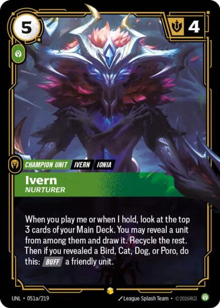 Ivern - Nurturer (Alternate Art) - 051a/219 - Showcase