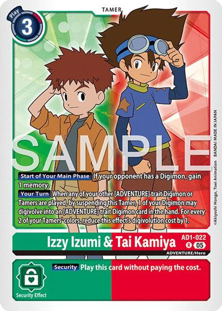 Izzy Izumi & Tai Kamiya - AD1-022 - Rare