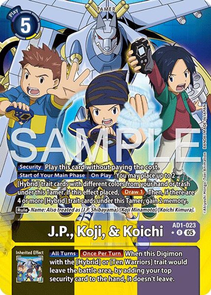 J.P., Koji, & Koichi (Alternate Art) - AD1-023 - Rare