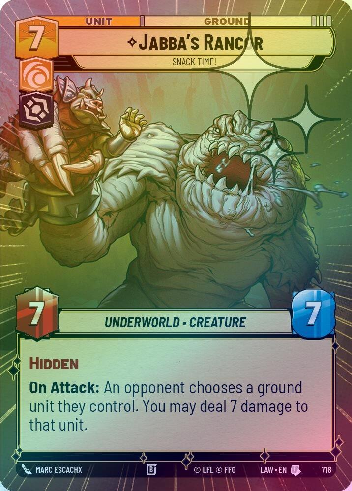 Jabba's Rancor - Snack Time! (Hyperspace Foil) - 718 - Uncommon (Foil)