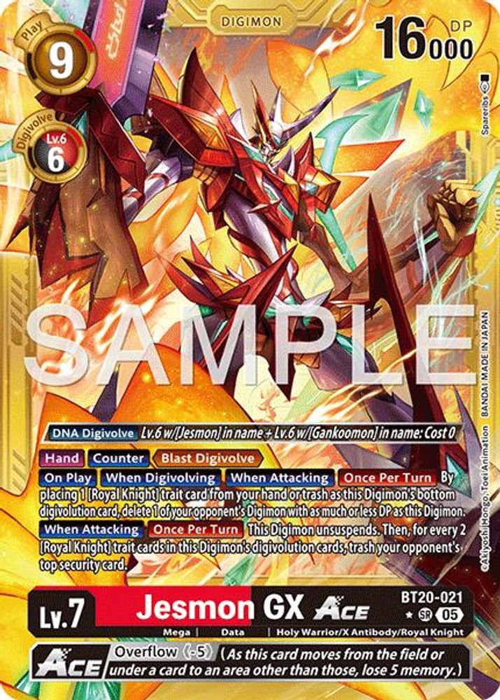 Jesmon GX ACE (Gold Border) - BT20-021 - Super Rare