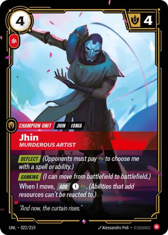 Jhin - Murderous Artist - 022/219 - Rare