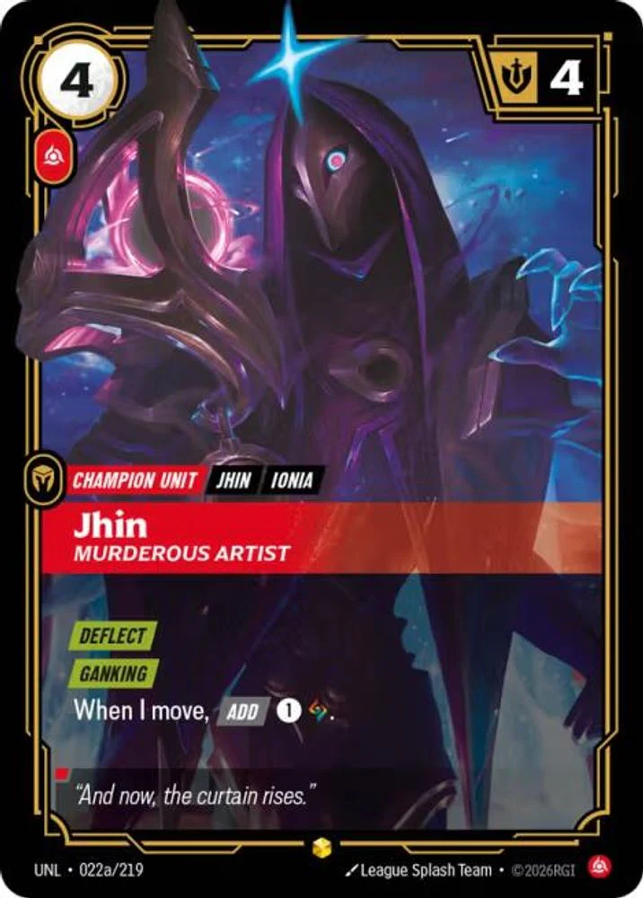 Jhin - Murderous Artist (Alternate Art) - 022a/219 - Showcase