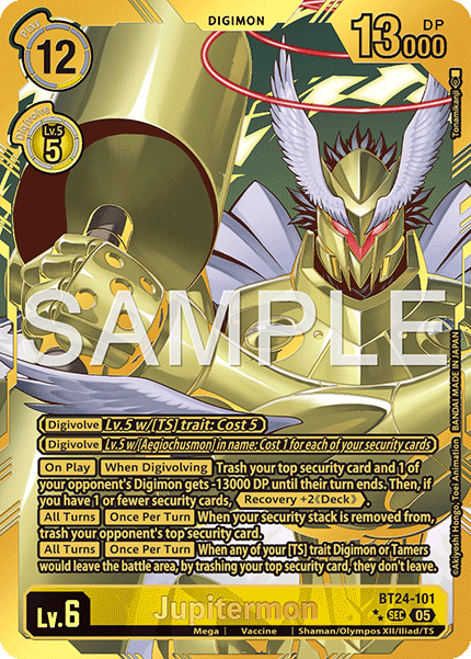 Jupitermon (Rare Pull) - BT24-101 - Secret Rare