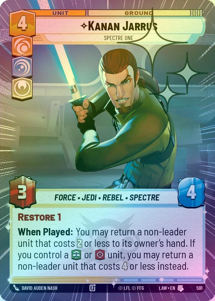 Kanan Jarrus - Spectre One (Hyperspace Foil) - 591 - Uncommon (Foil)