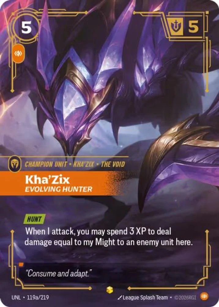 Kha'Zix - Evolving Hunter (Alternate Art) - 119a/219 - Showcase