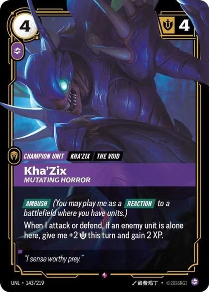 Kha'Zix - Mutating Horror - 143/219 - Rare
