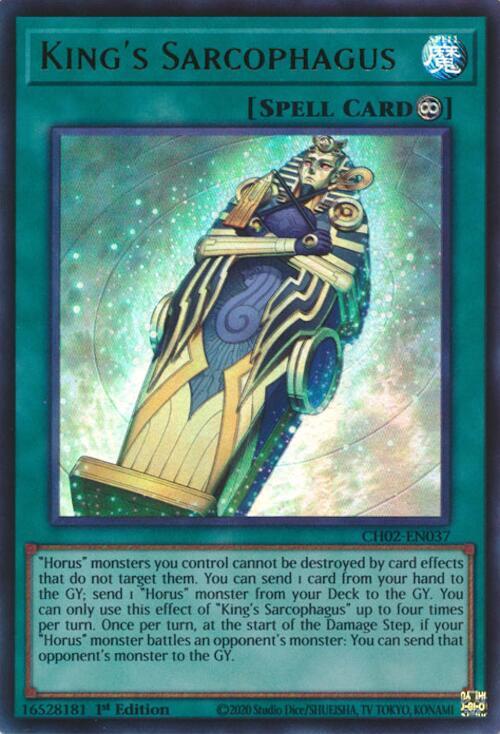 King's Sarcophagus - CH02-EN037 - Ultra Rare - 1st Edition