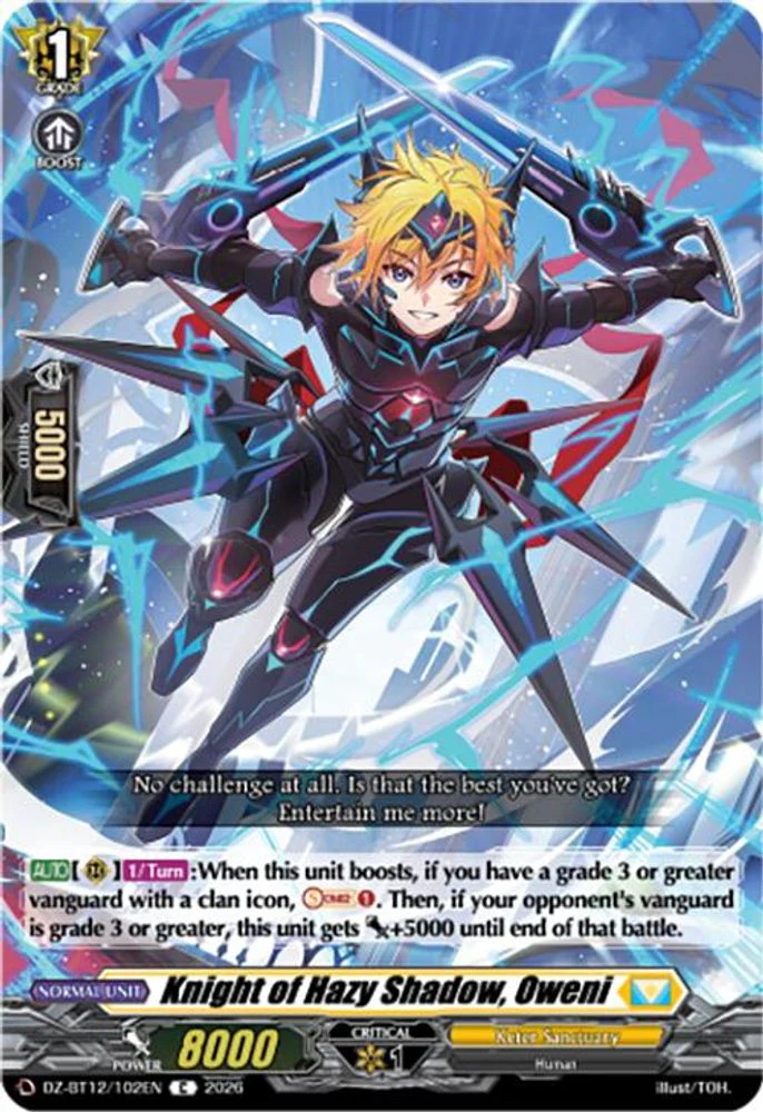 Knight of Hazy Shadow, Oweni - DZ-BT12/102EN - Common