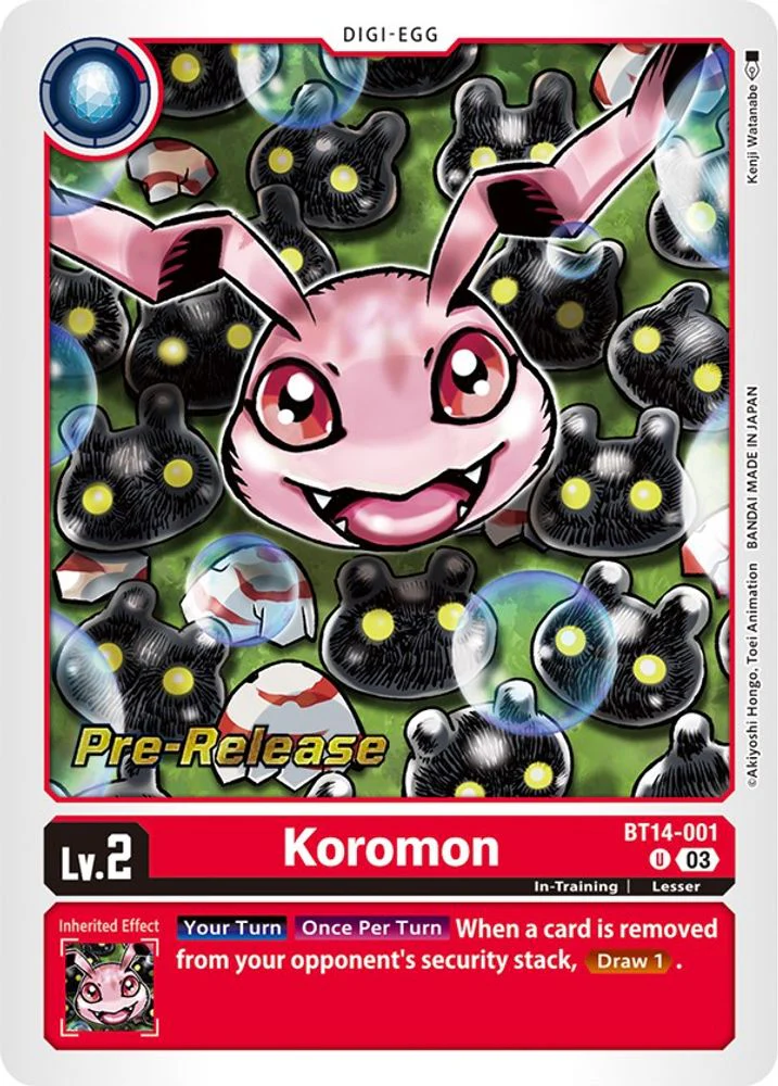 Koromon - BT14-001 - Uncommon (Pre-Release)