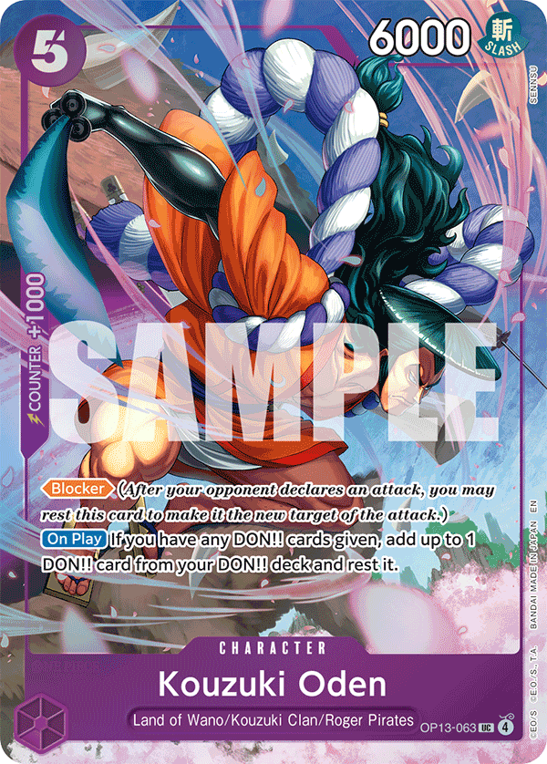 Kouzuki Oden (Premium Card Collection -Best Selection Vol. 5-) - OP13-063 - Uncommon