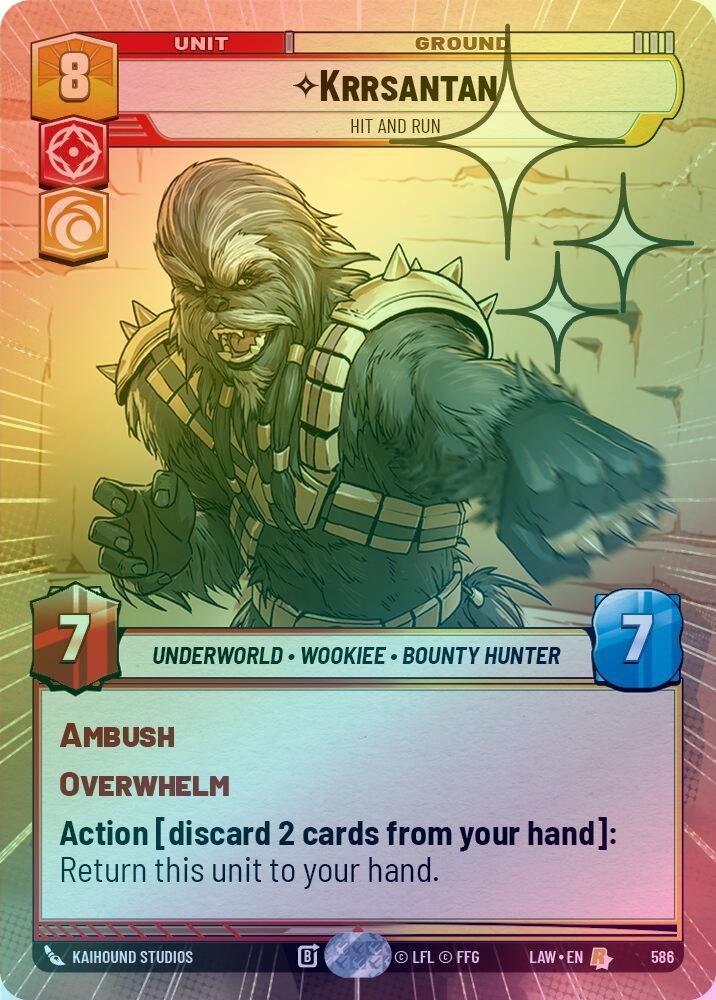 Krrsantan - Hit and Run (Hyperspace Foil) - 586 - Rare (Foil)