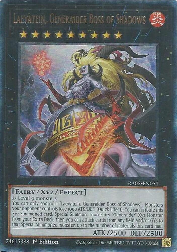 Laevatein, Generaider Boss of Shadows (PUR) - RA05-EN051 - Prismatic Ultimate Rare - 1st Edition
