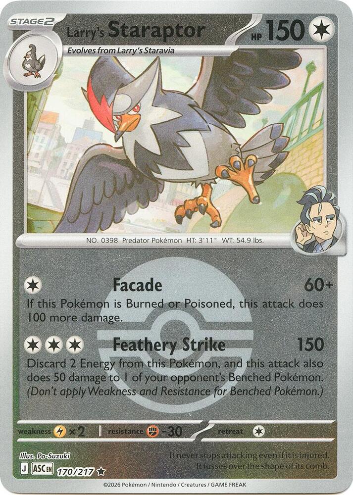 Larry's Staraptor (Poke Ball) - 170/217 - Rare