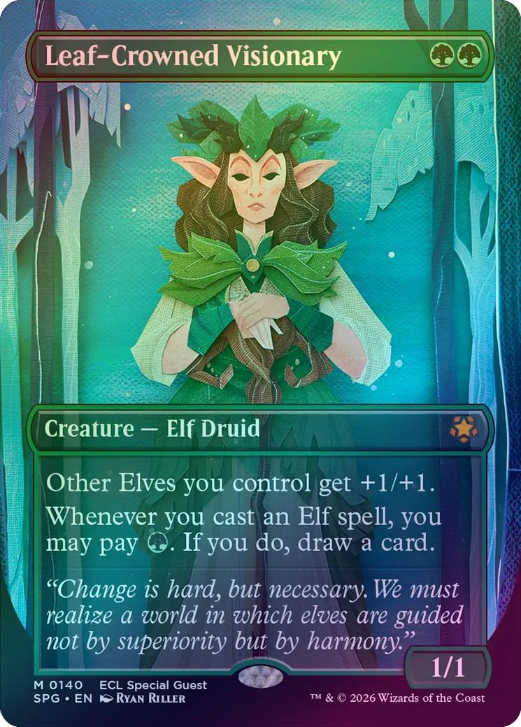 Leaf-Crowned Visionary - Borderless (Foil) (SPG)