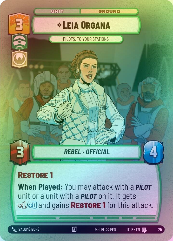 Leia Organa - Pilots, To Your Stations - 25 - Uncommon (Foil)