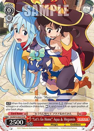 "Let's Go Home" Aqua & Megumin (SR) - KS/W75-E041S - Super Rare