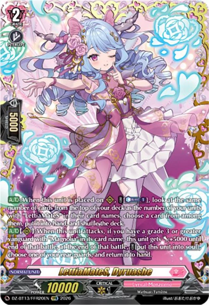 LettiaMateS, Dyruashe (FFR) - DZ-BT13/FFR20EN - Double Frame Rare