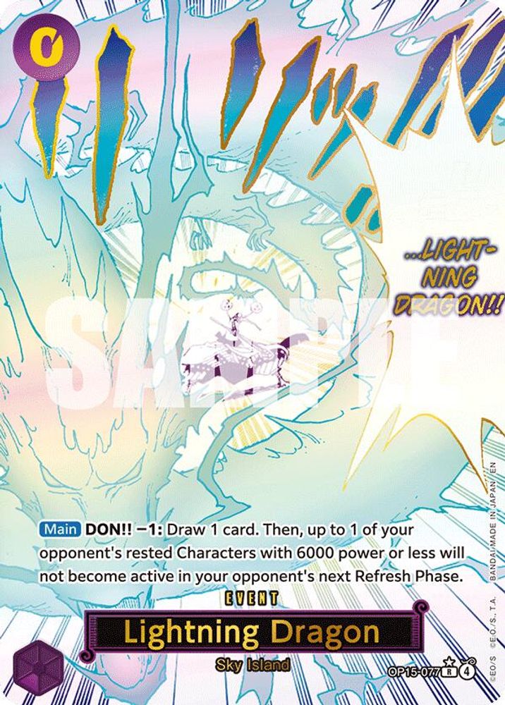 Lightning Dragon (Alternate Art) - OP15-077 - Rare