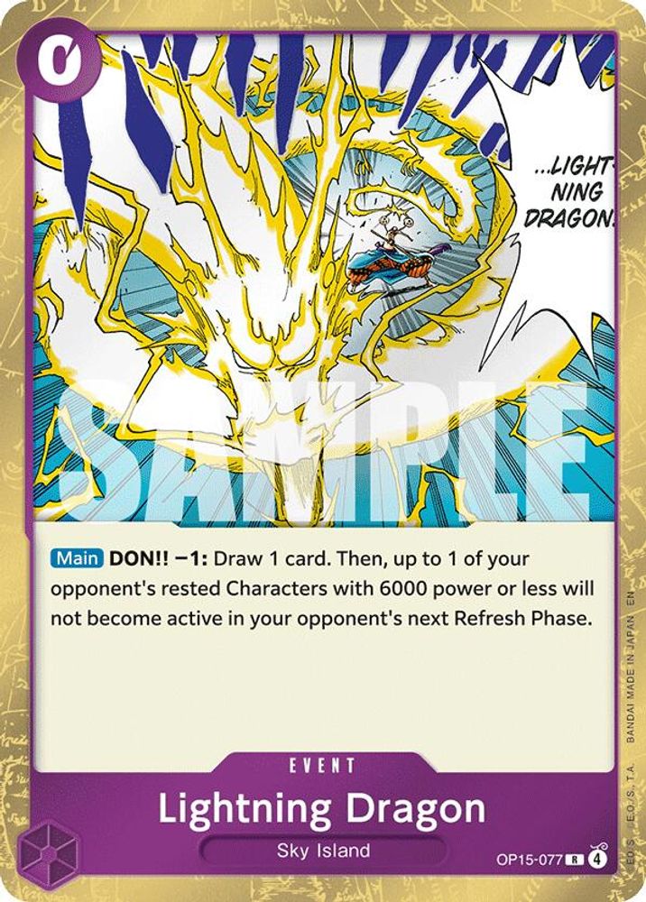 Lightning Dragon - OP15-077 - Rare