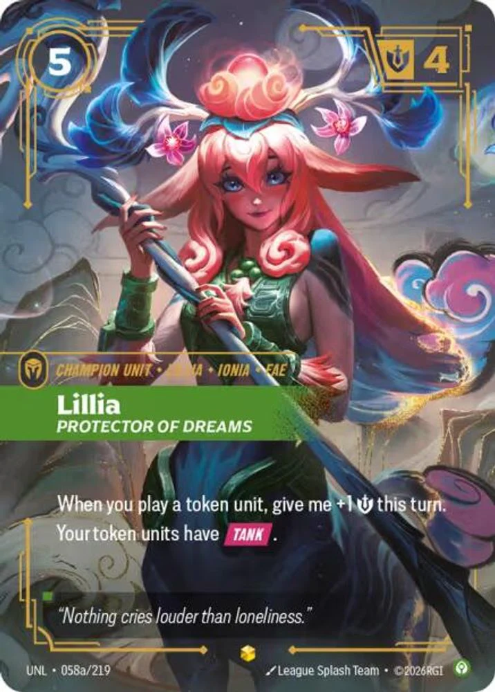 Lillia - Protector of Dreams (Alternate Art) - 058a/219 - Showcase