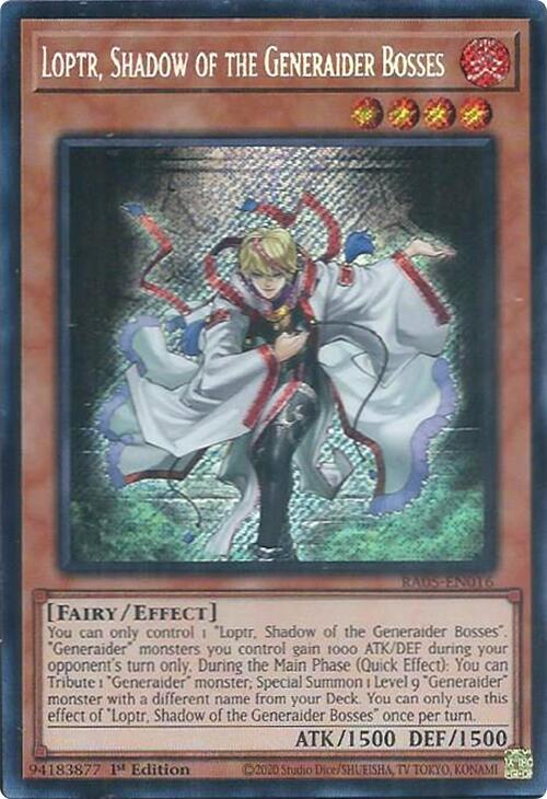 Loptr, Shadow of the Generaider Bosses (Secret Rare) - RA05-EN016 - Secret Rare - 1st Edition