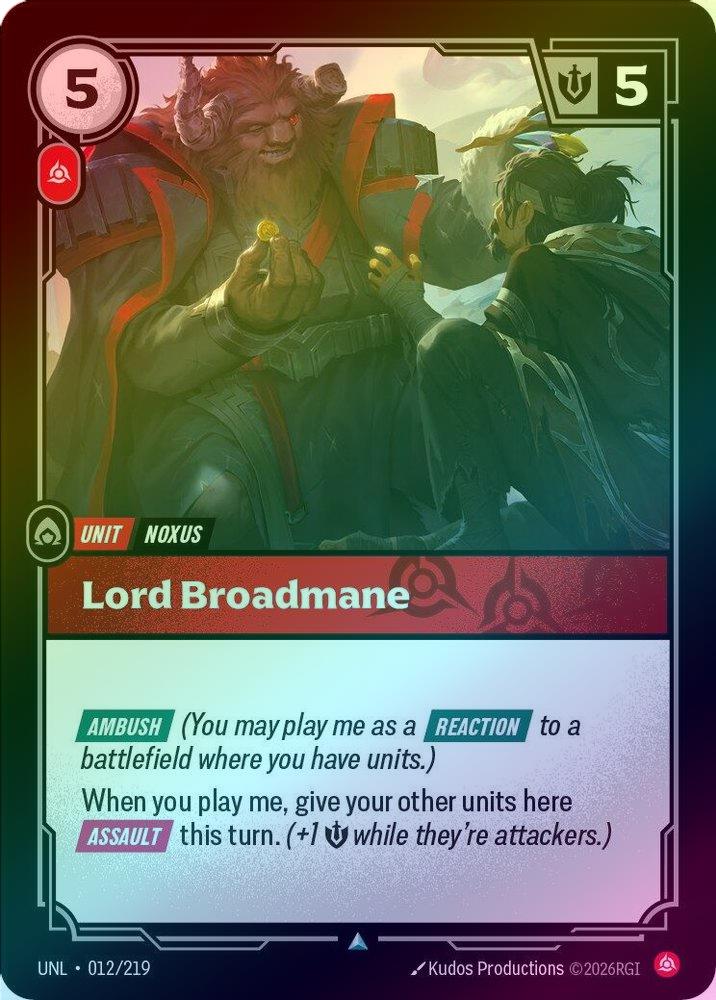 Lord Broadmane - 012/219 - Uncommon (Foil)