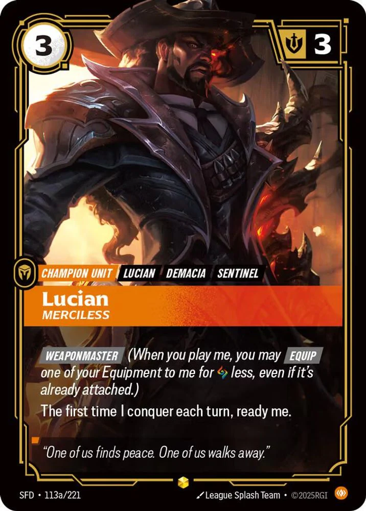 Lucian - Merciless (Alternate Art) - 113a/221 - Showcase
