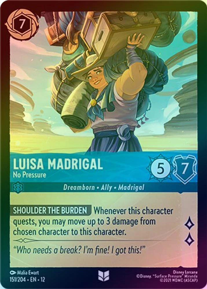 Luisa Madrigal (No Pressure) - 151/204 - Uncommon (Foil)