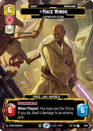 Mace Windu - Leaping into Action (Prestige) - 1056 - Uncommon
