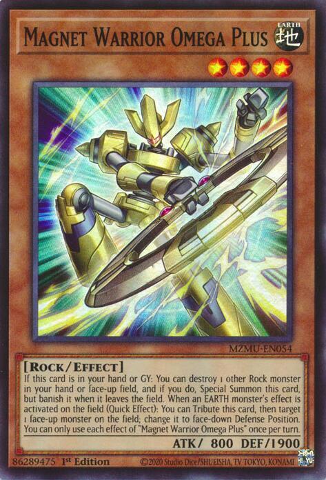 Magnet Warrior Omega Plus - MZMU-EN054 - Super Rare - 1st Edition