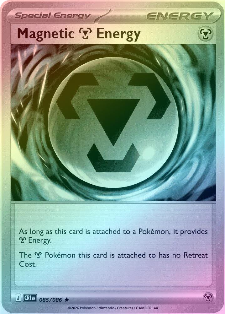 Magnetic Metal Energy - 085/086 - Rare - Reverse Holo