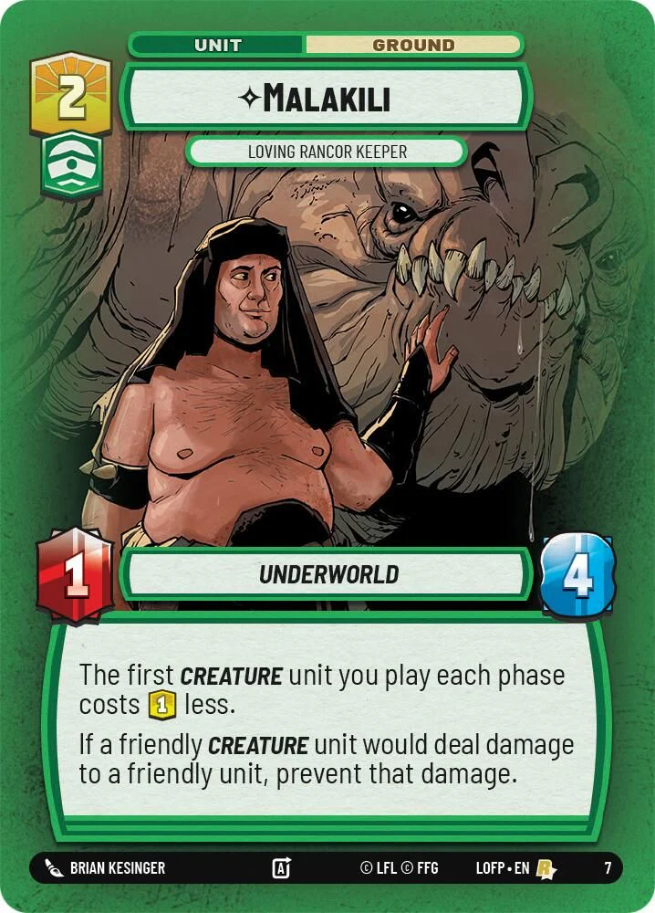 Malakili - Loving Rancor Keeper - 7 - Rare