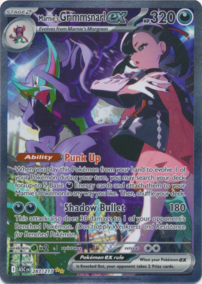 Marnie's Grimmsnarl ex - 287/217 - Special Illustration Rare