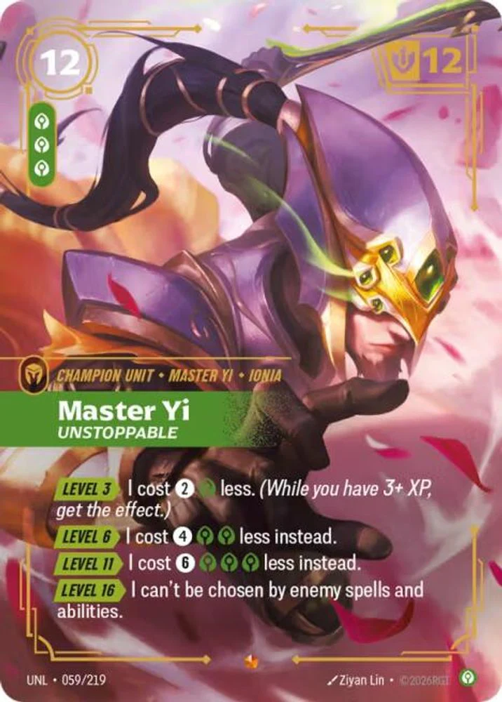 Master Yi - Unstoppable - 059/219 - Epic