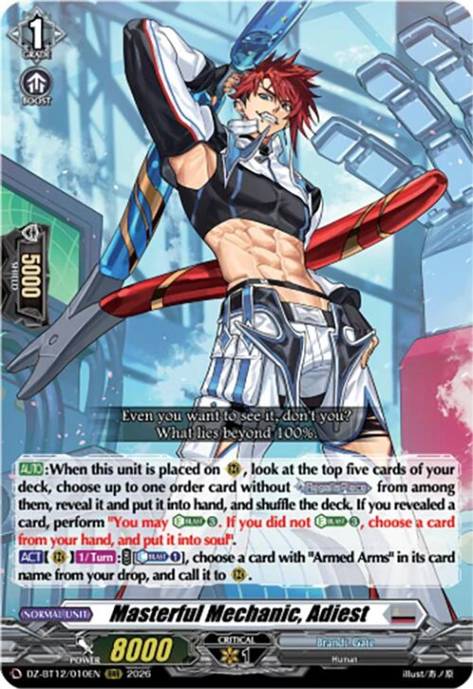 Masterful Mechanic, Adiest - DZ-BT12/010EN - Triple Rare