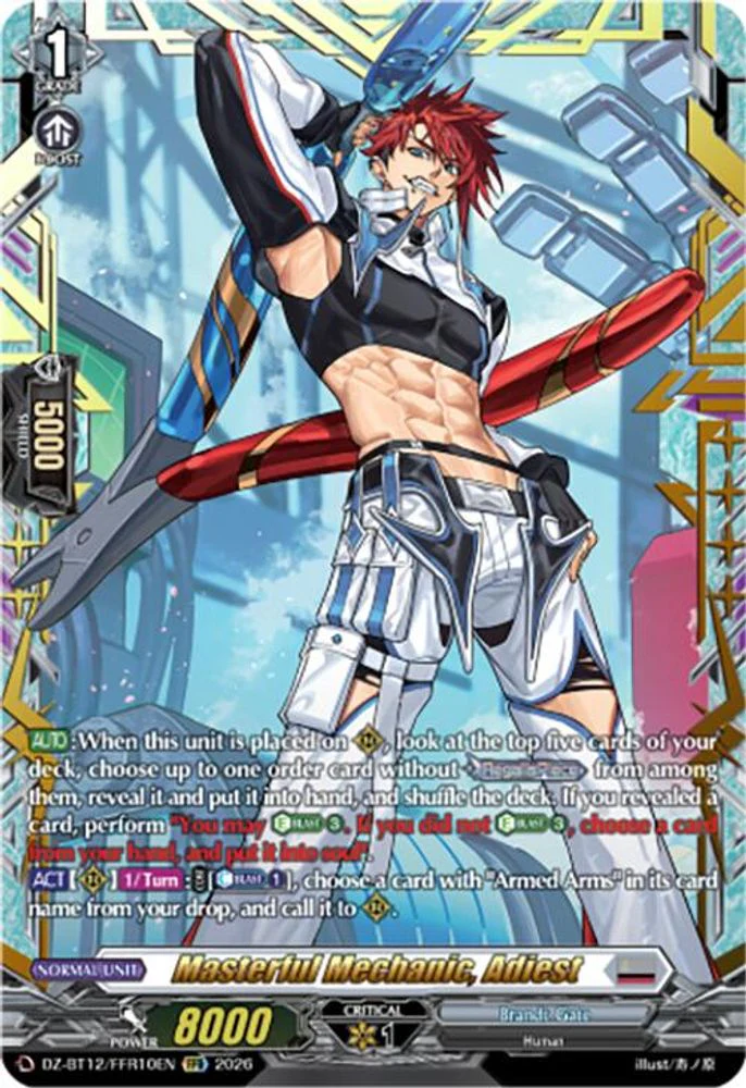 Masterful Mechanic, Adiest (FFR) - DZ-BT12/FFR10EN - Double Frame Rare