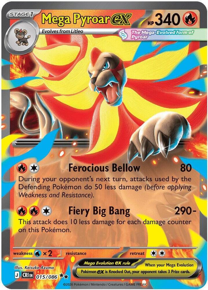 Mega Pyroar ex - 015/086 - Double Rare
