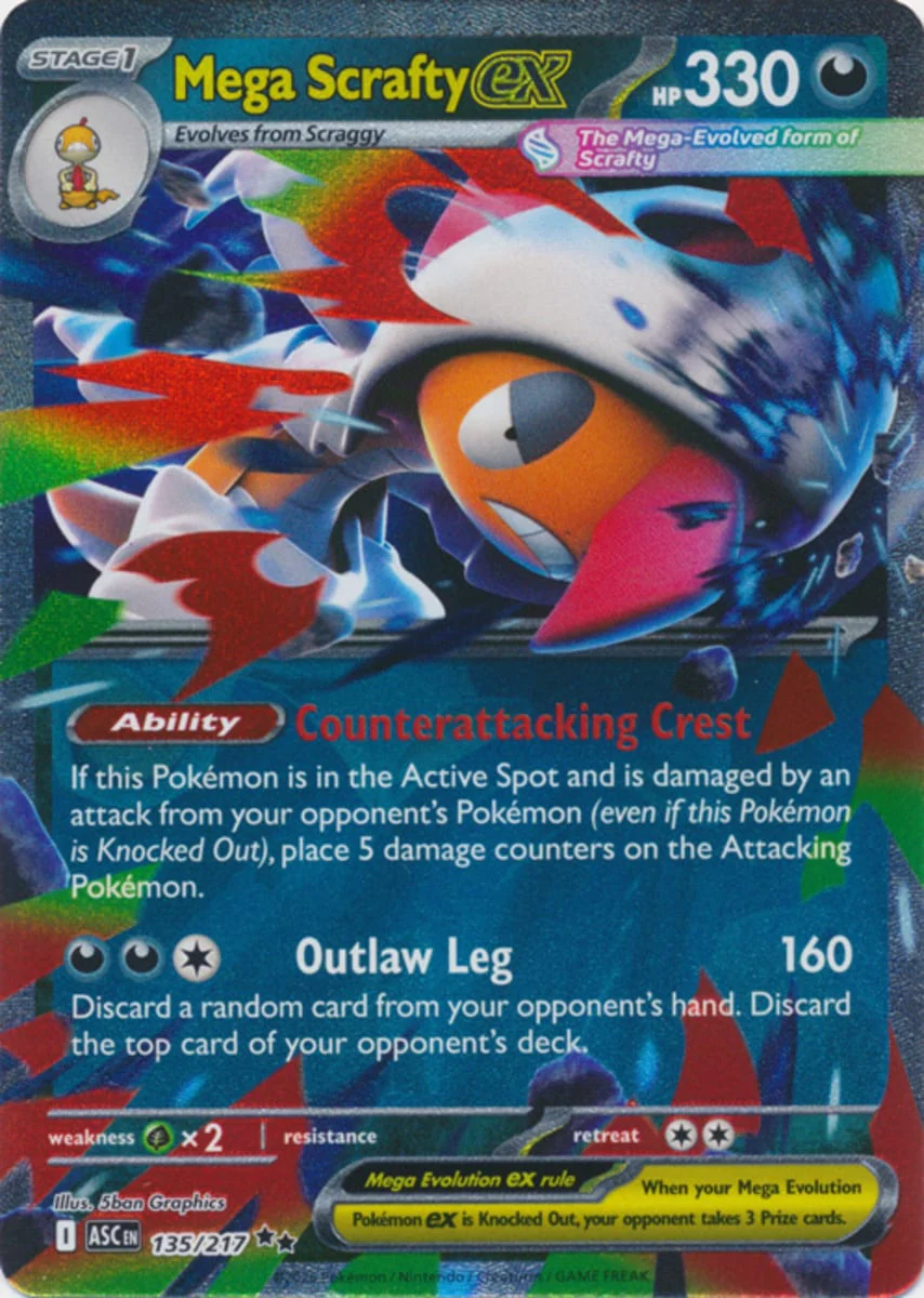 Mega Scrafty ex - 135/217 - Double Rare