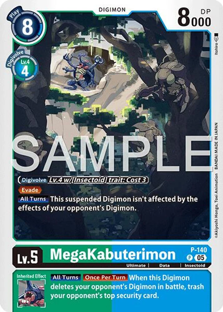 MegaKabuterimon P-140 (Block 5 Reprint) - P-140 - Promo