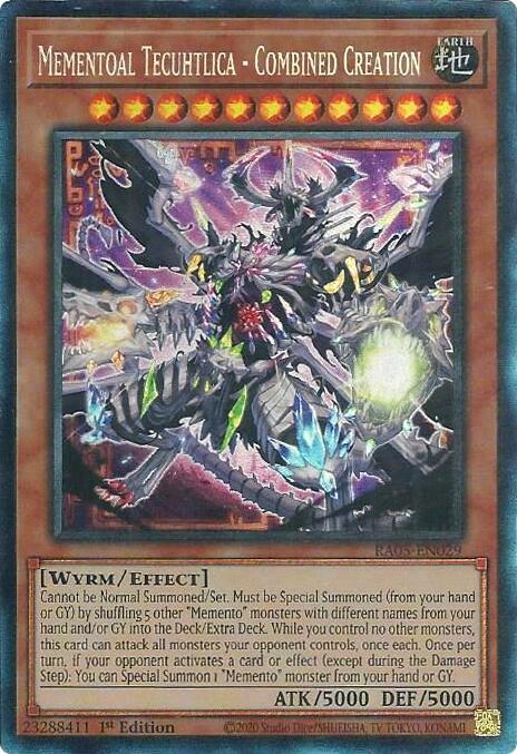 Mementoal Tecuhtlica - Combined Creation (PCR) - RA05-EN029 - Prismatic Collector's Rare - 1st Edition