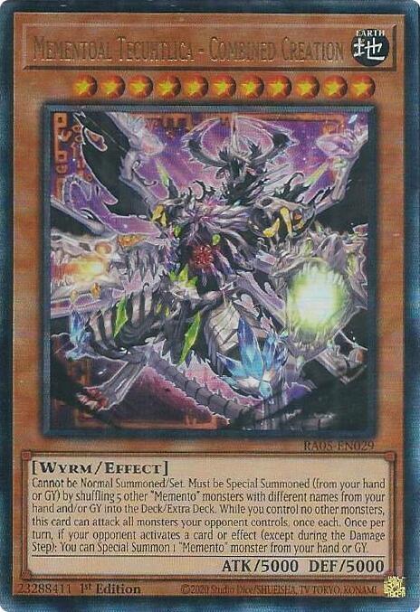 Mementoal Tecuhtlica - Combined Creation (PUR) - RA05-EN029 - Prismatic Ultimate Rare - 1st Edition