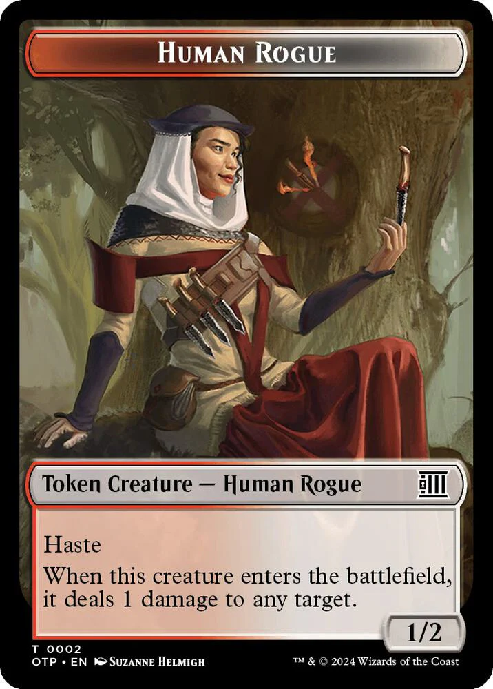Mercenary // Human Rogue Token (Foil) (TOTJ) - Image 2
